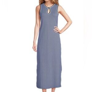 McLaughlin Primavera knit keyhole crew neck sleeveless midi dress